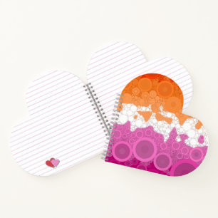 Abstract Lesbian Pride Flag     Notebook
