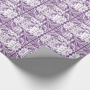 Abstract Letter Art Purple Design Pattern Wrapping Paper