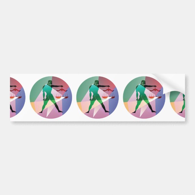 abstract libra bumper sticker (Front)