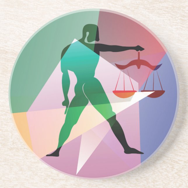 abstract libra coaster (Front)