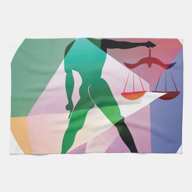 abstract libra kitchen towel (Horizontal)