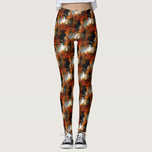 Abstract Light And Colours Pattern Leggings
