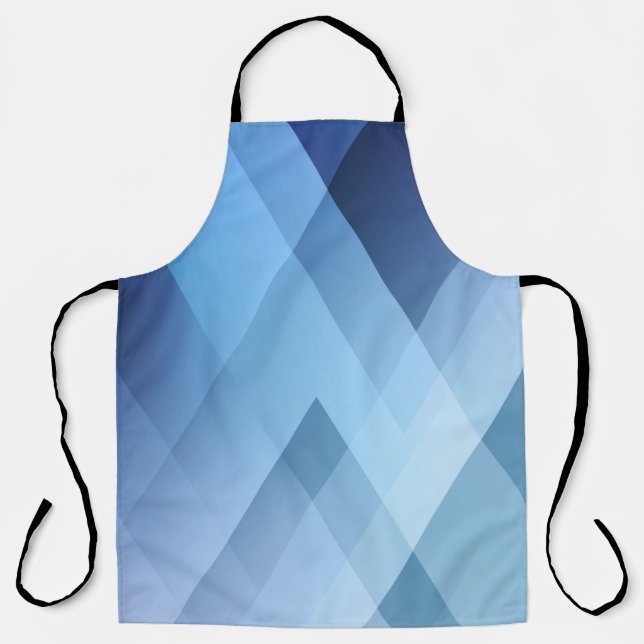 Abstract light background. Blue triangle pattern.  Apron (Front)