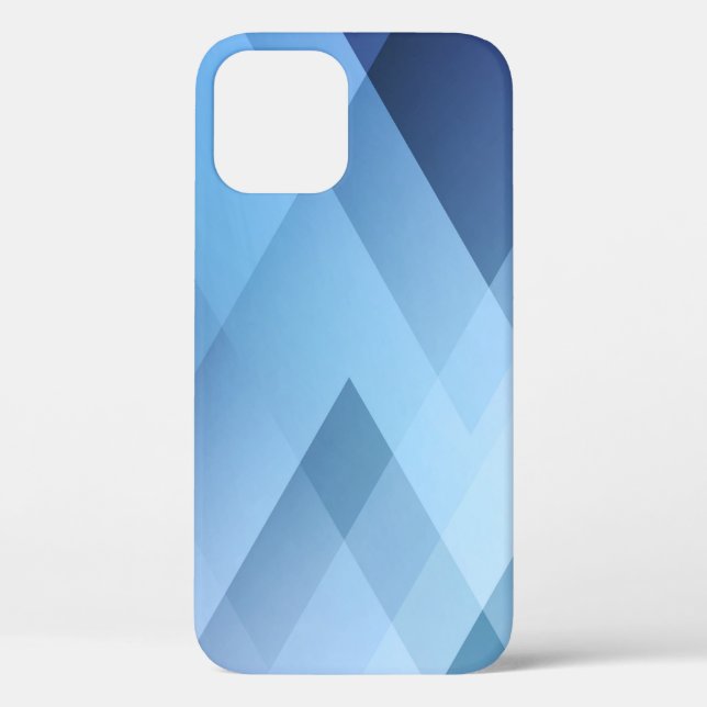 Abstract light background. Blue triangle pattern.  Case-Mate iPhone Case (Back)