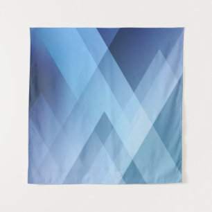 Abstract light background. Blue triangle pattern. Tapestry