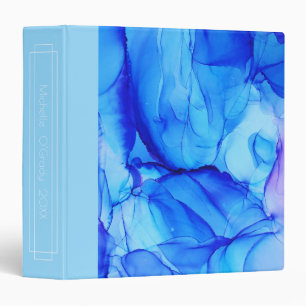 Abstract Light Blue Indigo Custom Alcohol Ink Binder