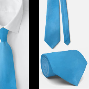 Abstract Light Blue Watercolor Simple Tie