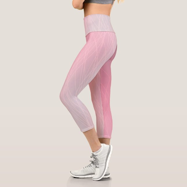 Abstract Light Design Capri Leggings -Unique Style (Left)