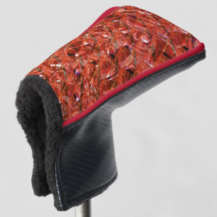 Abstract light red with spots and crooked style golf head cover