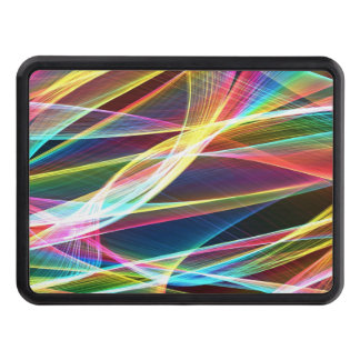 abstract light ribbons Trailer Hitch Cover