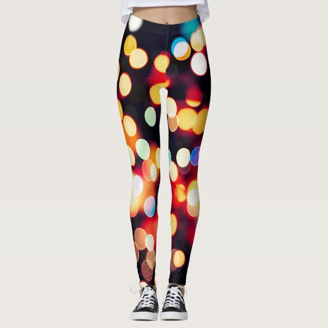Abstract Light: Simple Texture Background Leggings (Front)