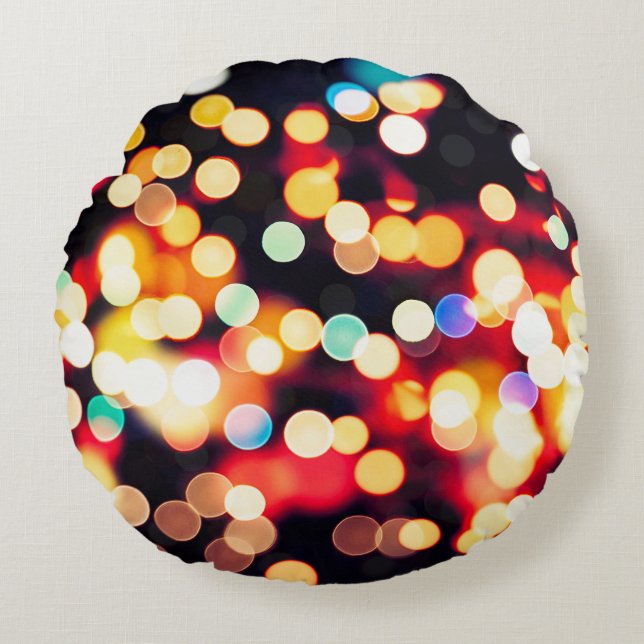 Abstract Light: Simple Texture Background Round Pillow (Front)