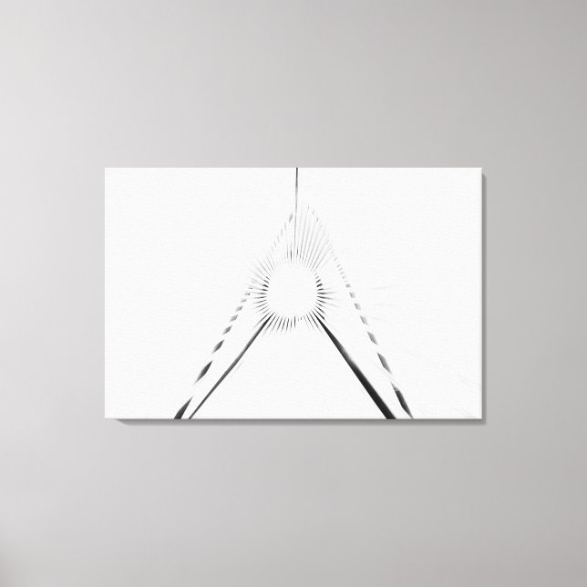 Abstract Light Tunnel Geometry Poster Canvas Print (Front)