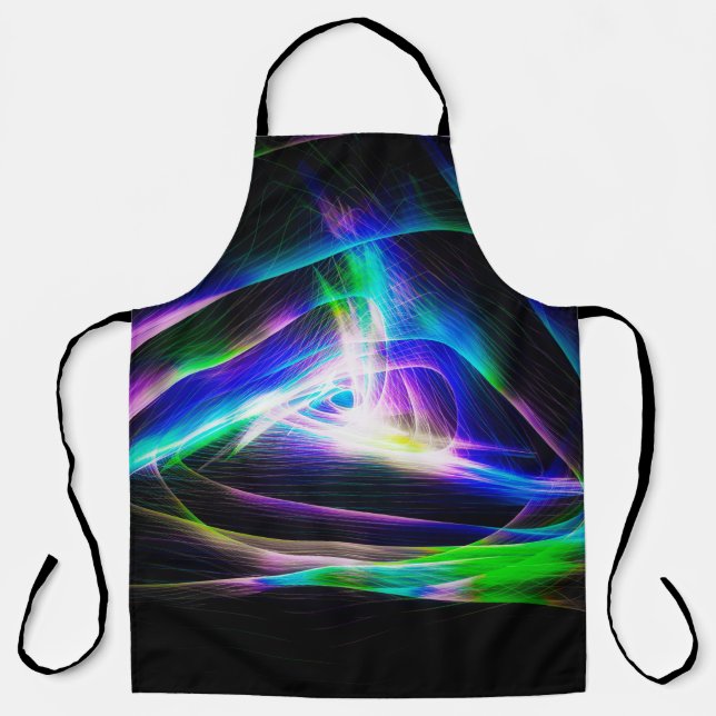 Abstract light waves and black backgroundabstract, apron (Front)