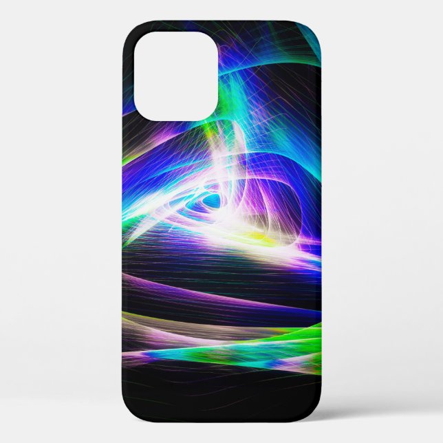 Abstract light waves and black backgroundabstract, Case-Mate iPhone case (Back)