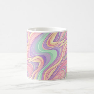 Abstract Lightning Bolt Pastel Soft Coffee Mug