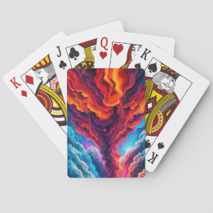 Abstract Lightning Playing Cards – Colorful Storm