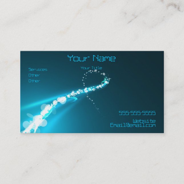 Abstract Lights and colours Business Card (Front)