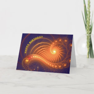 Abstract lights Birthday card