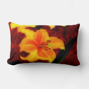 Abstract Lilly Throw PIlow Lumbar Pillow