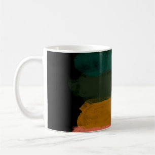 Abstract line art brush strokes colourful fine art coffee mug