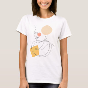 Abstract Line Art Face Tee – Minimalist Modern Exp