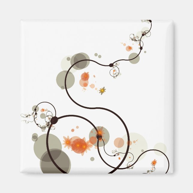 Abstract Line Art Magnet (Front)