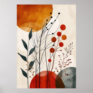 Abstract Line Art Poster Boho Minimalist Modern