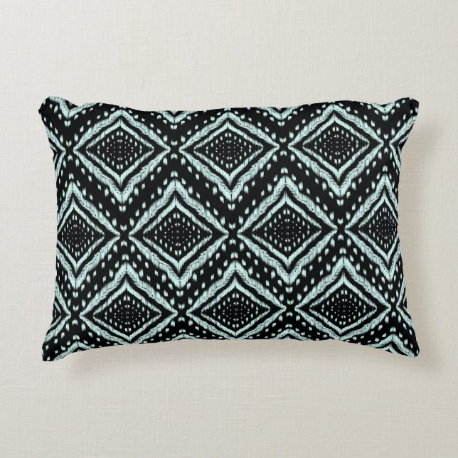 Abstract Line, Beautiful, Ikat seamless pattern, B Accent Pillow (Front)
