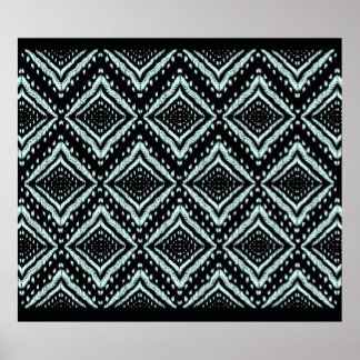 Abstract Line, Beautiful, Ikat seamless pattern, B Poster