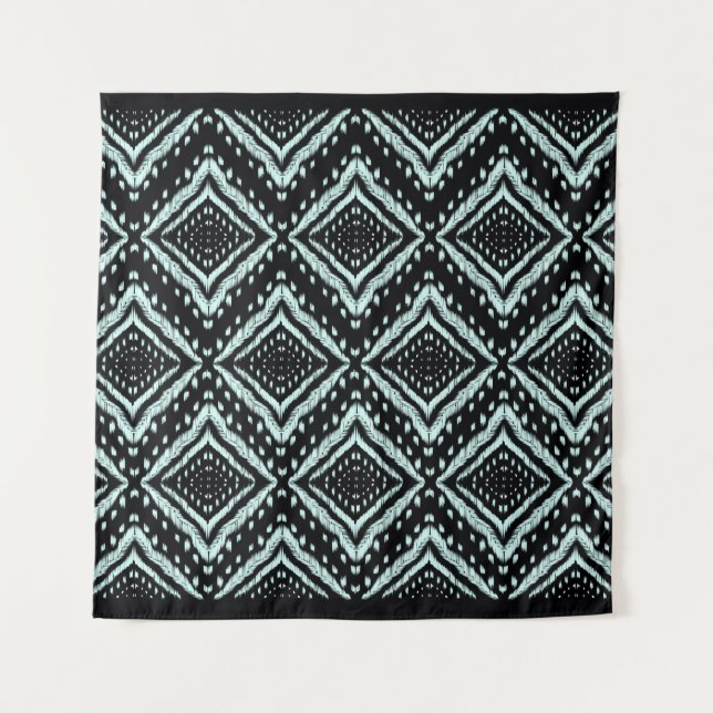 Abstract Line, Beautiful, Ikat seamless pattern, B Tapestry (Front)