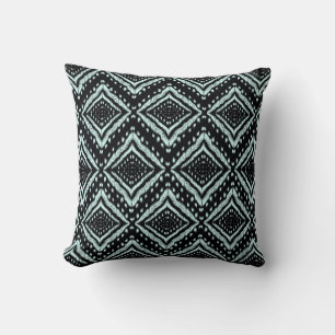 Abstract Line, Beautiful, Ikat seamless pattern, B Throw Pillow