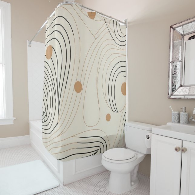 Abstract line beige and black colours (In Situ)