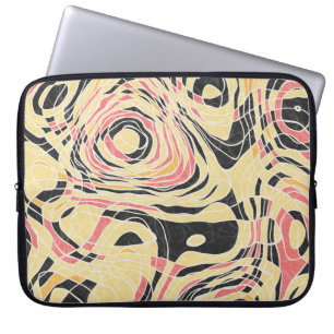 Abstract line geo pattern, topographical design. laptop sleeve