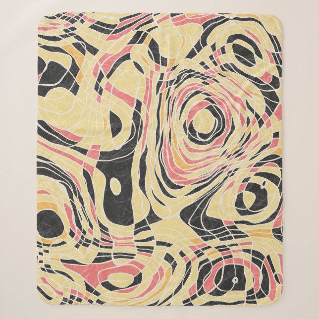 Abstract line geo pattern, topographical design. sherpa blanket (Front)