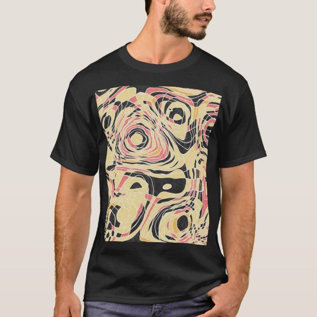 Abstract line geo pattern, topographical design. T-Shirt (Front)