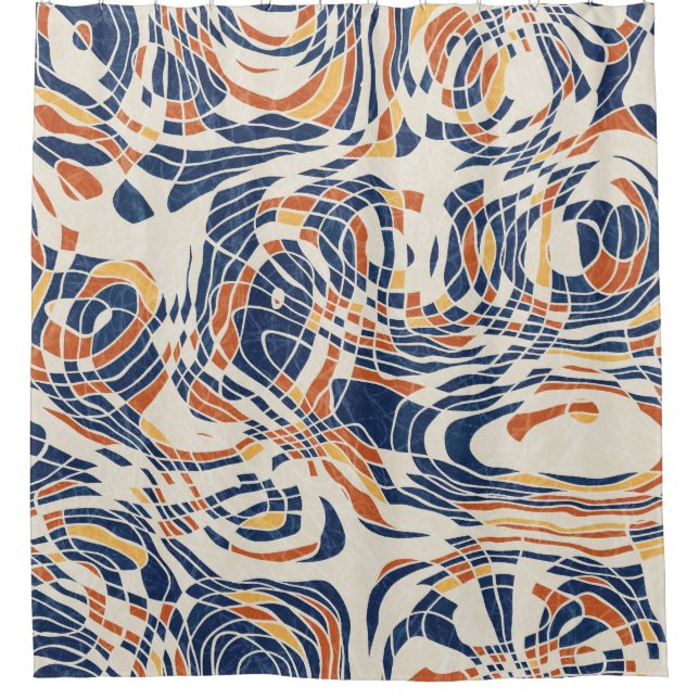 Abstract line geo, topographical seamless pattern. (Front)