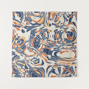 Abstract line geo, topographical seamless pattern. tapestry