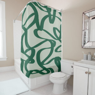 Abstract Line Sage Green Brush Strokes