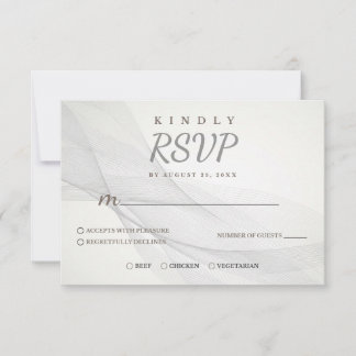 Abstract Line Texture RSVP Card