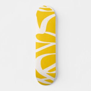 Abstract Line Yellow Skateboard