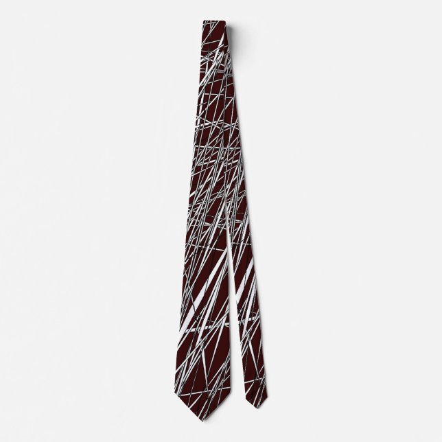 Abstract Lines - 03 - Dark Brown Tie (Front)