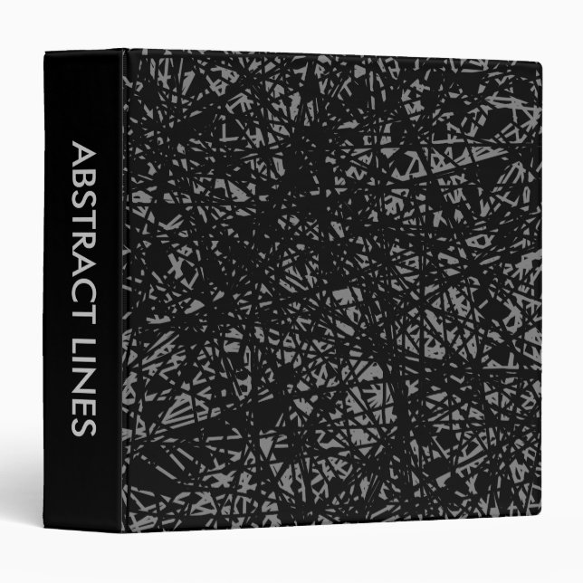 Abstract Lines 1.5in - 50pc Grey Binder (Front/Spine)
