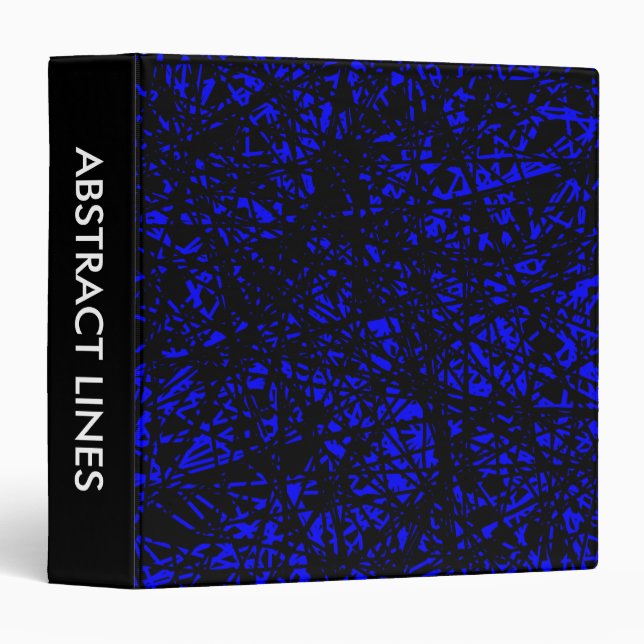 Abstract Lines 1.5in - Blue Binder (Front/Spine)