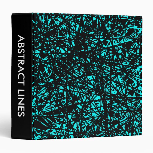 Abstract Lines 1.5in - Cyan Binder (Front/Spine)
