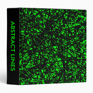 Abstract Lines 1.5in - Green Binder