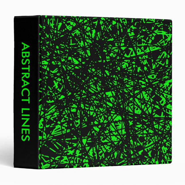 Abstract Lines 1.5in - Green Binder (Front/Spine)