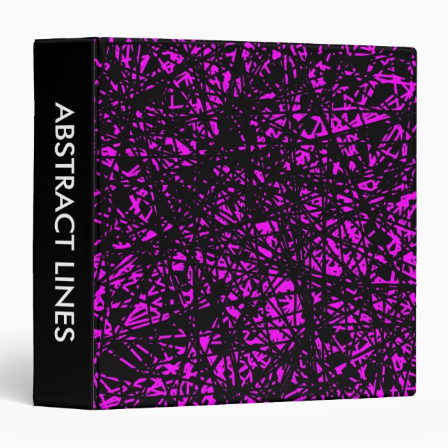 Abstract Lines 1.5in - Magenta Binder (Front/Spine)