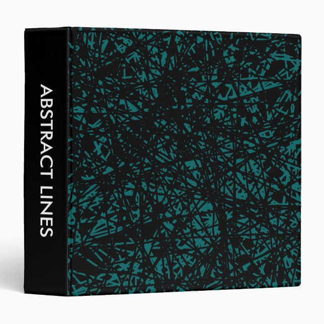 Abstract Lines 1.5in - Moss Green Binder (Front/Spine)