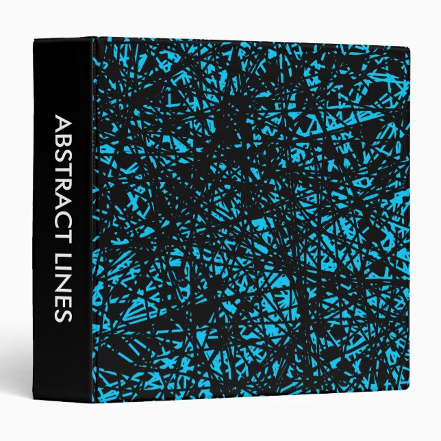 Abstract Lines 1.5in - Sky Blue Binder (Front/Spine)
